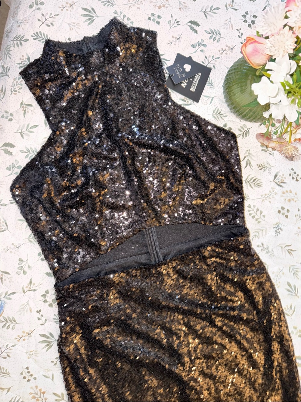 NWT Missguided X Nicole sequin midi dress - Picture 5 of 14
